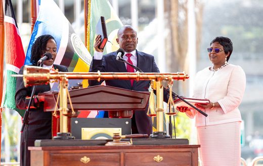 Deputy President Kithure Kindiki during his swearing-in ceremony at the Kenyatta International Convention Centre