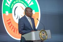 Treasury CS John Mbadi speaking at the Taxpayes Dinner at State House, Nairobi