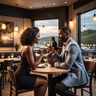 AI -genearted image of a happy couple