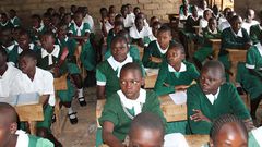 Pupils in a class in Kenya