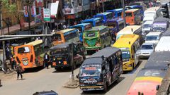 Matatu operators in Nairobi CBD