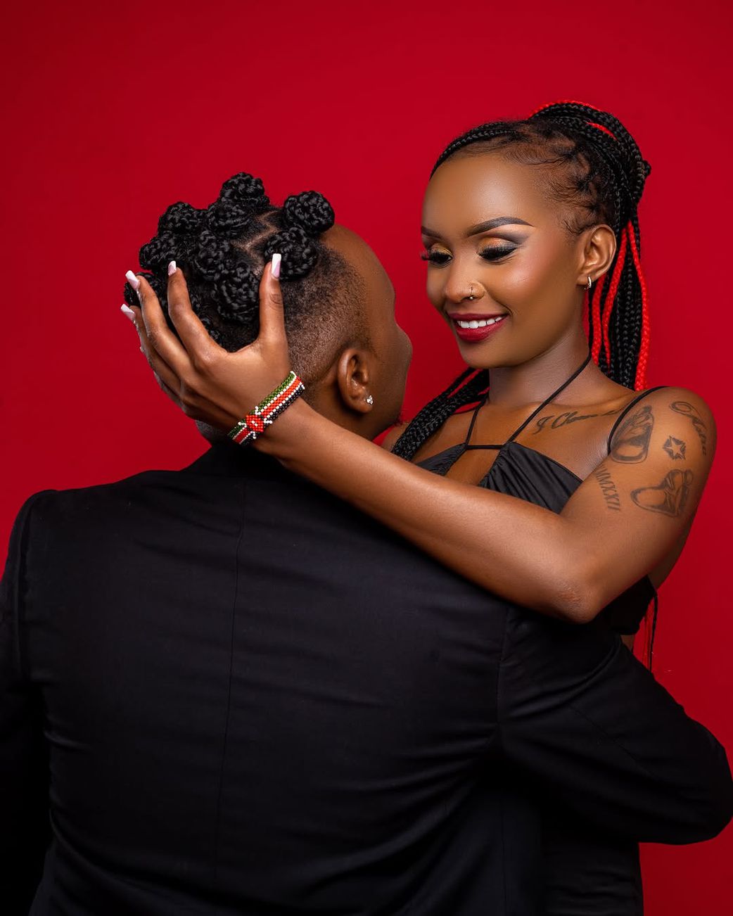King Bizzy with bae Georgina Njenga