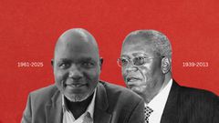 The late Samuel Kivuitu and the late Wafula Chebukati