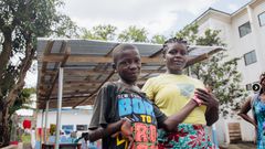 Yusif his mother Mariama at the HOPE Center before surgery