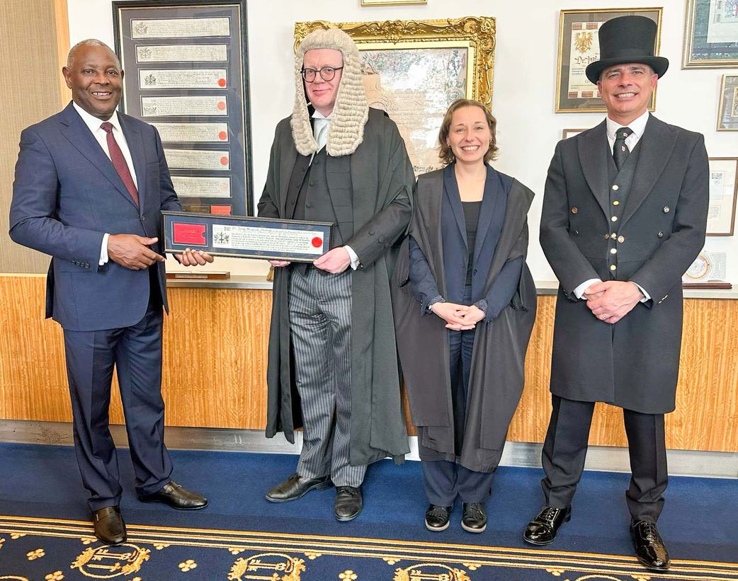 Dr James Mwangi, Managing Director and CEO of Equity Group Holdings receiving the Freedom of the City of London, one of the world’s oldest civic honours