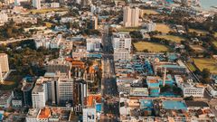 Aerial view of Mombasa, Kenya (@LifeInMombasa)