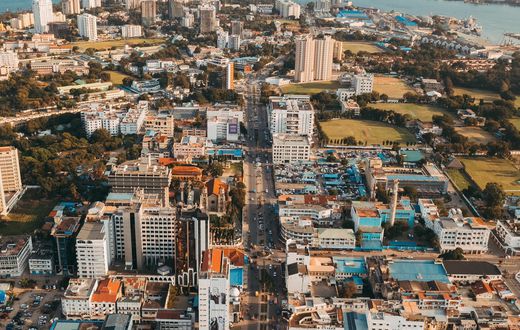 Aerial view of Mombasa, Kenya (@LifeInMombasa)
