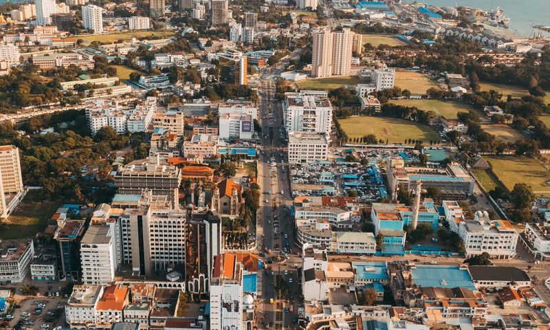 Aerial view of Mombasa, Kenya (@LifeInMombasa)