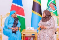 Tanzania President Samia Suluhu Hassan and Namibia President Netumbo Nandi-Ndaitwah