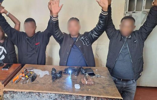 Suspects arrested in Ruaka, Nairobi by Kenyan police in August 2024