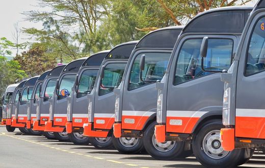 A fleet of matatus