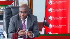 Kenya Revenue Authority (KRA) Commissioner General Humphrey Wattanga during a press conference