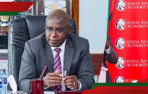 Kenya Revenue Authority (KRA) Commissioner General Humphrey Wattanga during a press conference