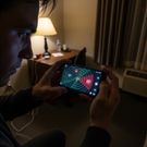 Walk slowly around the room while monitoring the detector