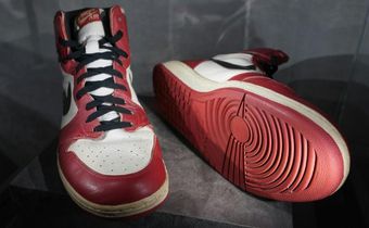 A pair of Michael Jordan's game-worn sneakers sold for $615,000, shattering a record set just months ago by the sale of another pair of the basketball legend's shoes