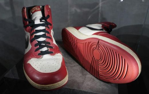A pair of Michael Jordan's game-worn sneakers sold for $615,000, shattering a record set just months ago by the sale of another pair of the basketball legend's shoes