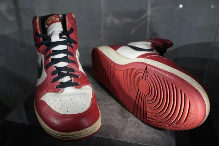 A pair of Michael Jordan's game-worn sneakers sold for $615,000, shattering a record set just months ago by the sale of another pair of the basketball legend's shoes