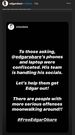 A post on Edgar Obare's Instagram stories