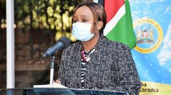 Health CAS Dr Mercy Mwangangi during a recent Covid-19 briefing