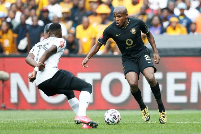 Midfielder Lebogang Manyama (R) has been a star performer for South African league leaders Kaizer Chiefs