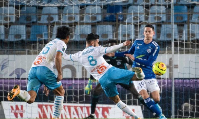 Marseille's Morgan Sanson scored an impressive winner at Strasbourg