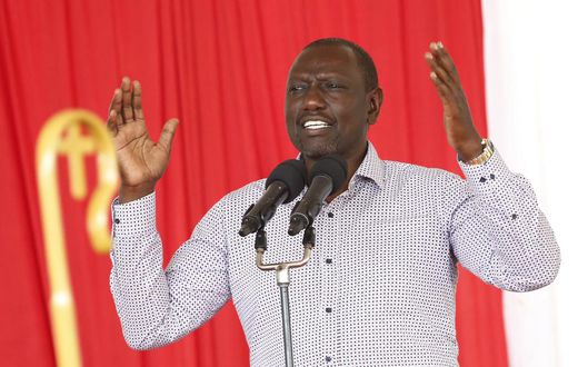 Deputy President William Ruto during prayers at his Karen residence
