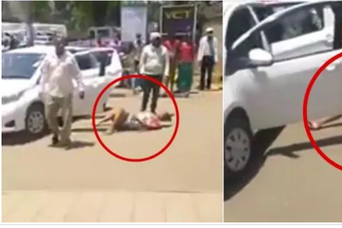 A screenshot of the incident outside Pumwani Hospital