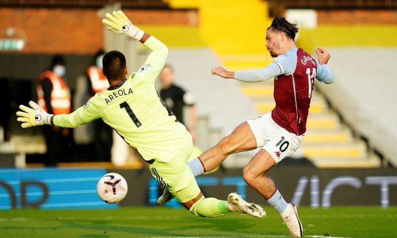Jack Grealish (right)opened the scoring in Aston Villa's comfortable win at Fulham