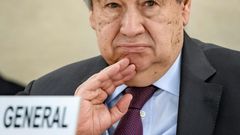 UN Secretary-General Antonio Guterres (pictured February 2020) expressed worry over "the detention of people exercising their legitimate democratic rights" in Belarus