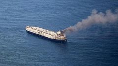 The New Diamond, a massive oil tanker, is stricken off the coast of Sri Lanka
