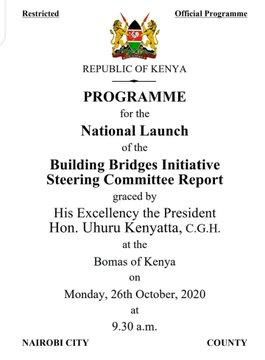 Programme for the national launch of the Buillding Bridges Initiative report