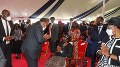Uhuru arrives at Gusii Stadium for Simeon Nyachae's funeral