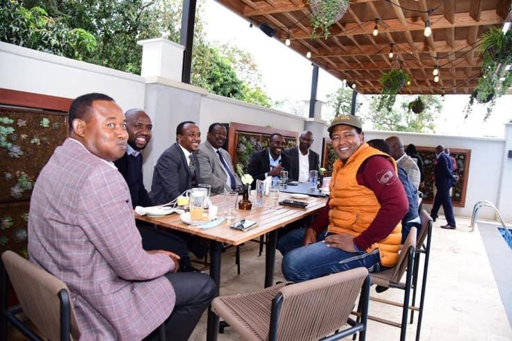 The late Machakos Senator Boniface Kabaka with fellow senators