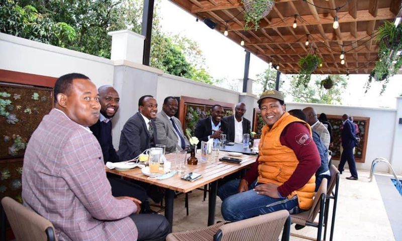 The late Machakos Senator Boniface Kabaka with fellow senators