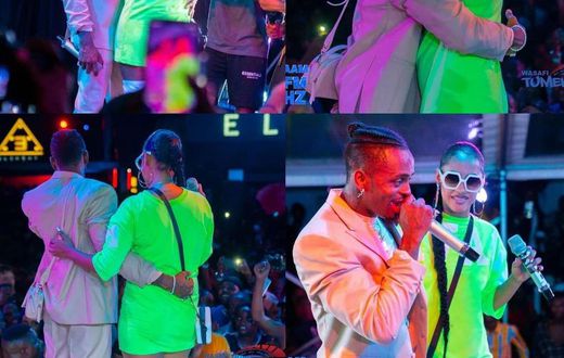 Diamond Platnumz with Tanasha Donna and Naseeb Junior