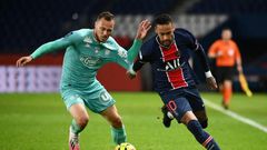 Neymar scored twice in PSG's 6-1 demolition of Angers in Ligue 1 on Friday