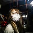 Agnes Chow was arrested by police officers with Hong Kong's new national security unit