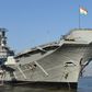 The Indian aircraft carrier INS Viraat, formerly the HMS Hermes,  shortly before being decommissioned