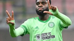 20 not out: Odsonne Edouard took his tally for the season to 20 by scoring both Celtic's goals against St Johnstone