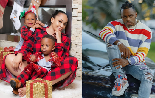 Zari Hassan with Diamond Platnumz and their Kids