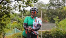 Mama Rachel Ruto with her cycling club
