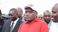 File image of Dennis Itumbi with Oscar Sudi