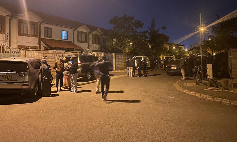 DCI officers camped outside Bomet Senator Christopher Langat's house in Nyayo Estate, Nairobi