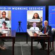 Democratic US presidential nominee Joe Biden and his running mate Kamala Harris received a virtual briefing on COVID-19 from health experts