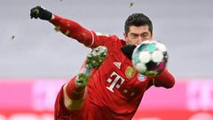 Robert Lewandowski claimed his 25th Bundesliga goal this season for Bayern Munich on Monday