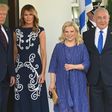 US President Donald Trump and First Lady Melania Trump welcome Israeli Prime Minister Benjamin Netanyahu and his wife Sara to the White House on September 15, 2020