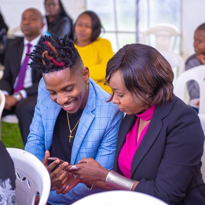 Jacque Maribe with Eric Omondi