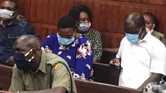Malindi MP Aisha Jumwa when she appeared in court for her murder case hearing