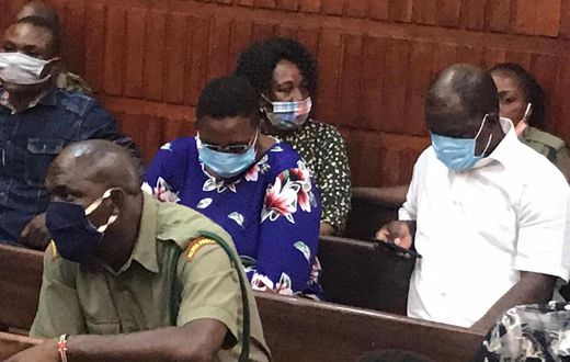 Malindi MP Aisha Jumwa when she appeared in court for her murder case hearing