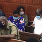 Malindi MP Aisha Jumwa when she appeared in court for her murder case hearing
